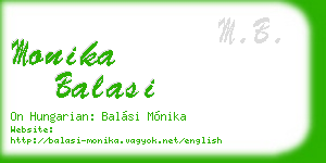 monika balasi business card